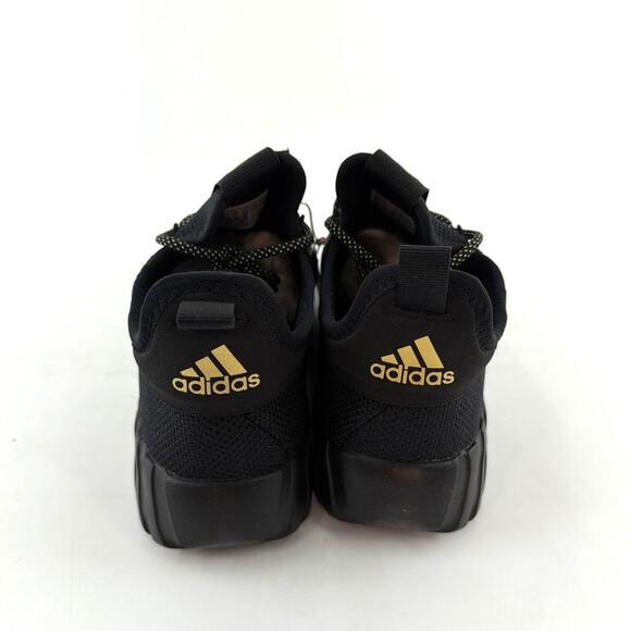 Adidas Kids Unisex Black Gold Metallic Cloud White Kaptir Flow Shoes Size 5.5 - Picture 8 of 13